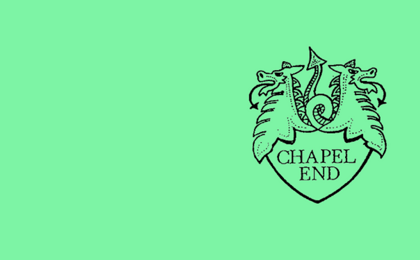 logo of chapel end school on a light green background