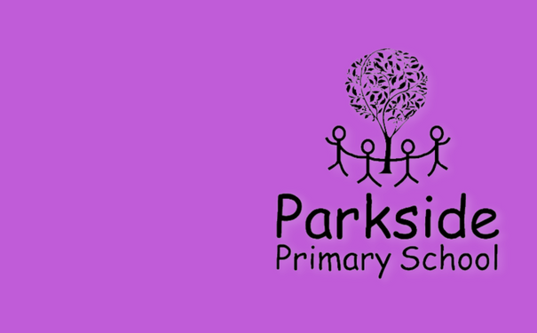 logo of parkside primary with a light purple background