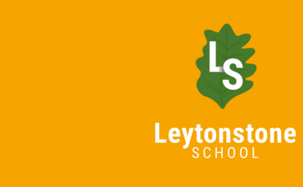 logo of leytonstone school with a yellow background