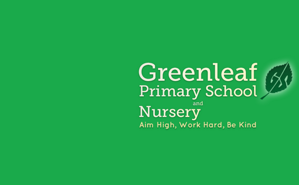 logo of greenleaf primary on a green background